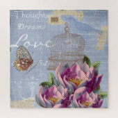 ビクトリアン ラブ サンクチュアリ 夢 蝶 鳥かご ジグソーパズル (縦)