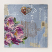 ビクトリアン ラブ ソウツ ドリームス バタフライ バード ケージ ジグソーパズル (横)