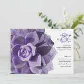 ビクトリアン ラベンダー レイヤード 多肉植物 ウェディング 招待状 (スタンド正面)