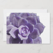 ビクトリアン ラベンダー レイヤード 多肉植物 ウェディング 招待状 (裏面)