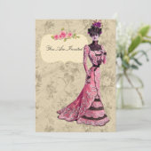 ビクトリアン レディー ウェディング 招待状 (スタンド正面)