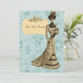 ビクトリアン レディー ウェディング 招待状 (スタンド正面)