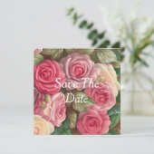 ビクトリアン・ローズ・ガーデン - ウェディングブーケ 招待状 (スタンド正面)