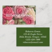 ビクトリアン・ローズ・ガーデン - ウェディング・ブーケ 名刺 (正面/裏面)