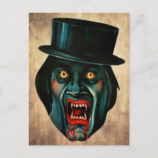ビクトリアン ヴァンパイアの顔のポストカード ポストカード (正面)