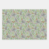 ビクトリアン ヴィンテージ ウサギ 庭園 ベリー ガーデン ラッピングペーパーシート (正面2)