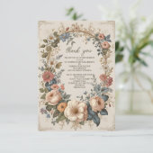 ビクトリアン ヴィンテージ ガーデン フラワーブライダル ショー サンキューカード (スタンド正面)