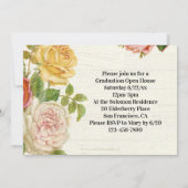 ビクトリアン ヴィンテージ フラワー 2026 卒業式 招待状 (裏面)