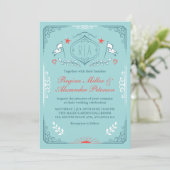 ビクトリアン ヴィンテージ メディアバル ウェディング 招待状 (スタンド正面)