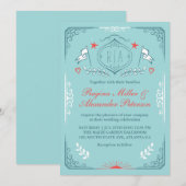 ビクトリアン ヴィンテージ メディアバル ウェディング 招待状 (正面/裏面)