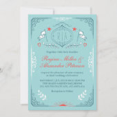 ビクトリアン ヴィンテージ 中世 ウェディング 招待状 (正面)