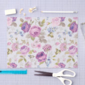 ビクトリアン，国，ラベンダー，みすぼらしい，シック，バラ，パリ 薄葉紙 (クラフト)