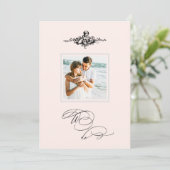 *～* ビクトリアン AR6 Cherub写真QR RSVP 結婚 招待状 (スタンド正面)