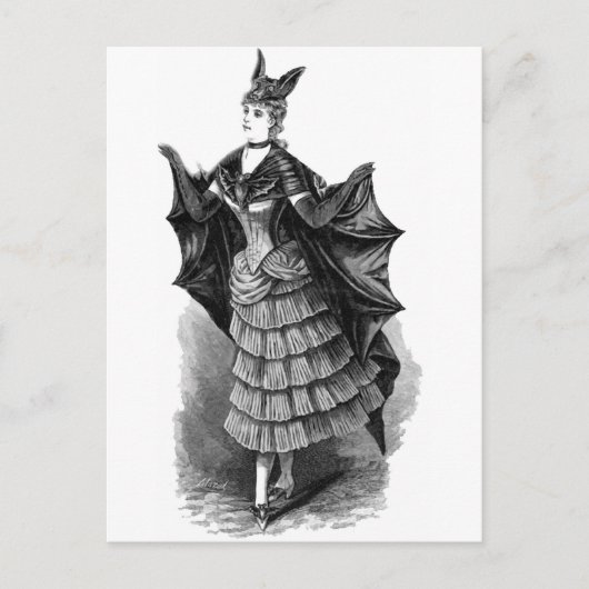 ビクトリアン/Gothic Batgirl/こうもり衣装 ポストカード (正面)