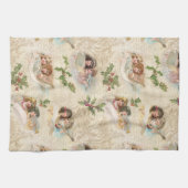 ビクトリアンAngels w/Music, Script & Holly キッチンタオル (横)