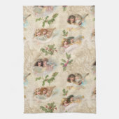 ビクトリアンAngels w/Music, Script & Holly キッチンタオル (縦)