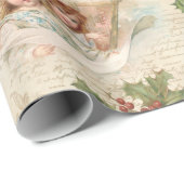 ビクトリアンAngels w/Music, Script & Holly ラッピングペーパー (ロールコーナー)