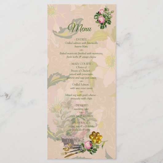 ビクトリアンBush Gardenメニュー メニュー (正面)