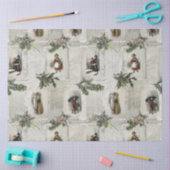 ビクトリアンChristmas Vignettes w/Winter Greenery 薄葉紙 (クラフト)