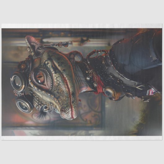 ビクトリアンDistinguished Aligator Decompage 薄葉紙 (正面)