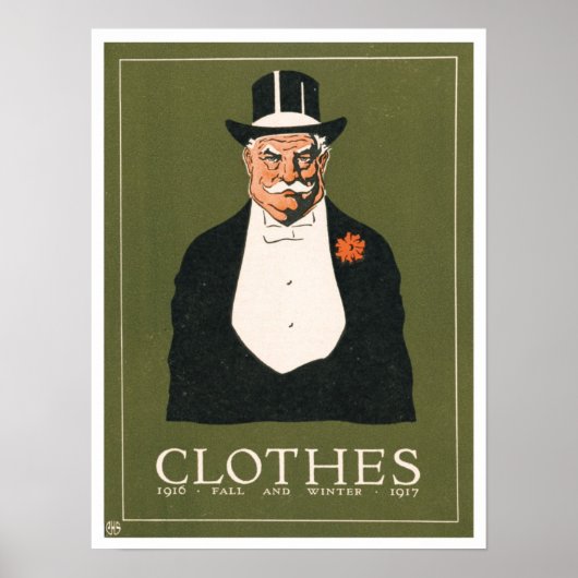 ビクトリアンGent Ad秋/Winter 1916/1917アートプリント ポスター (正面)