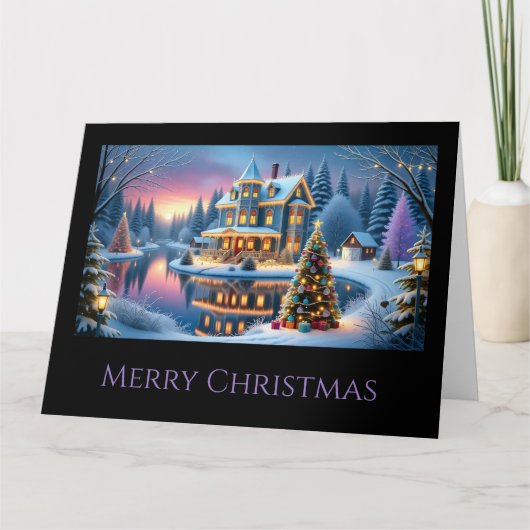 ビクトリアンHouse by the Lake at Christmas カード (正面)