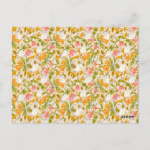 ビクトリアンMeadow黄色RSVPカード ポストカード (裏面)