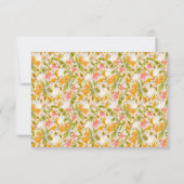 ビクトリアンMeadow黄色RSVPカード 出欠カード (裏面)