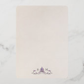 ビクトリアンPimpernels Morris結婚の感謝 箔招待状 (裏面)