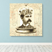 ビクトリアンstampunk clockwork脳の機械芸術 キャンバスプリント (インサイチュ (ウッドフロア))