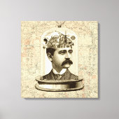 ビクトリアンstampunk clockwork脳の機械芸術 キャンバスプリント (正面)