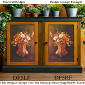 ビクトリアンSteampunkコルセット花DF5RFデコページ 薄葉紙