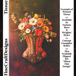 ビクトリアンSteampunkコルセット花DF5RFデコページ 薄葉紙