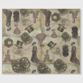 ビクトリアンSteampunkヴィンテージの切り離しグランジギア ラッピングペーパー (フラット)