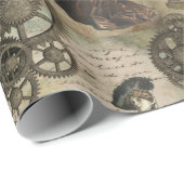 ビクトリアンSteampunkヴィンテージの切り離しグランジギア ラッピングペーパー (ロールコーナー)