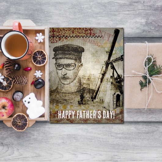 ビクトリアンSteampunk発明者科学者望遠鏡 カード