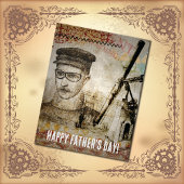 ビクトリアンSteampunk発明者科学者望遠鏡 カード