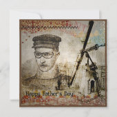 ビクトリアンSteampunk発明者科学者望遠鏡 カード (正面)