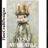 ビクトリアンSteampunk Rabbit、フローラCA6 Decopage 薄葉紙