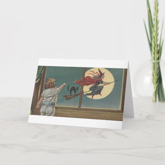 ビクトリアンWitch Befanaハロウィングリーティングカード カード (正面)