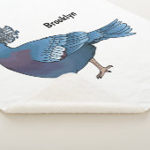 ビクトリア冠ハト鳥の漫画イラストレーション シェルパブランケット (3/4)