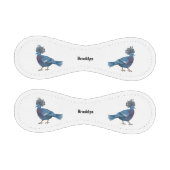 ビクトリア冠ハト鳥の漫画イラストレーション 野球ボール (パネル)