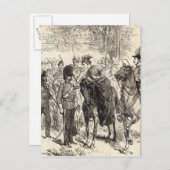 ビクトリア十字架を配る女王 ポストカード (正面/裏面)