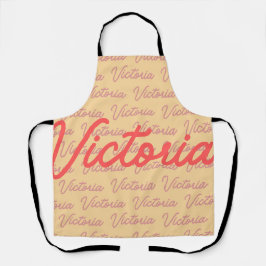 ビクトリア名繰り返しパターン エプロン