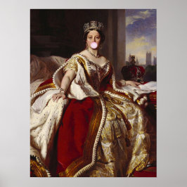 ビクトリア吹女王のピンクのバブルガム ポスター