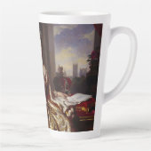 ビクトリア吹女王のピンク色のバブルガム カフェラテマグ (右)