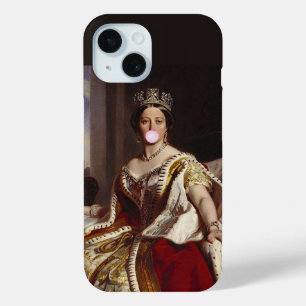 ビクトリア吹女王のピンク色のバブルガム iPhone 15ケース