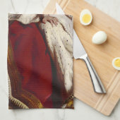 ビクトリア吹女王ピンクバブルガム キッチンタオル (四つ折り)