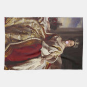 ビクトリア吹女王ピンクバブルガム キッチンタオル (横)