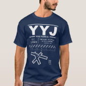 ビクトリア国際的空港YYJティーシャツ: Tシャツ (正面)